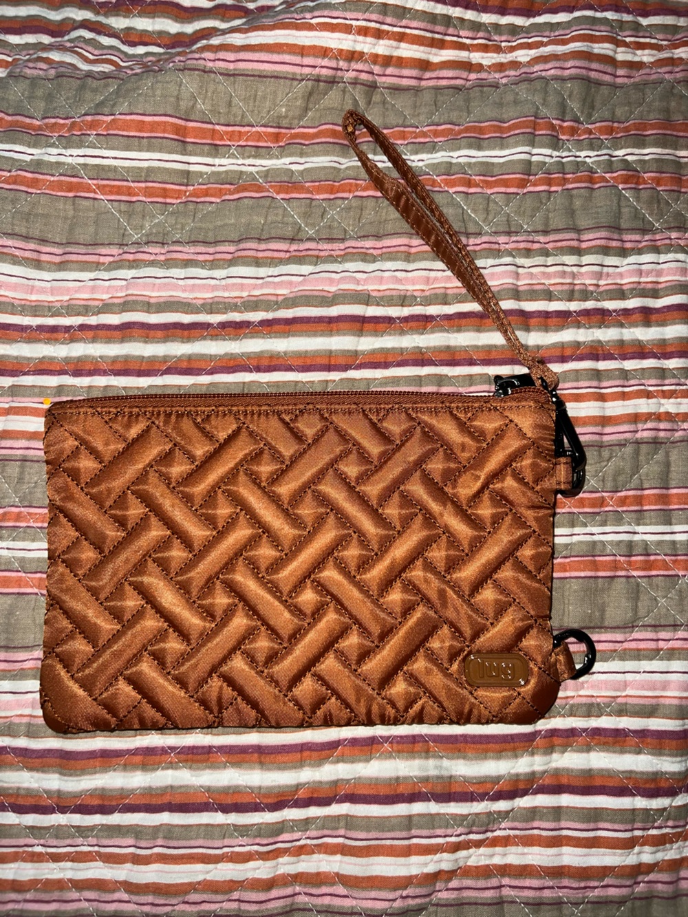 Lug Perkaboo Quilted Wristlet Pouch - copper